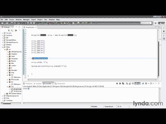2 Uso de la clase ArrayList y características de esta