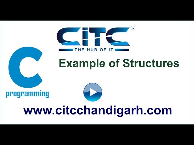 Tutorial video on Structure Example in C language