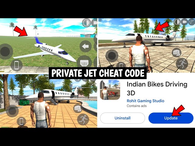 Private Jet Cheat Code In Indian Bike Driving 3D 🤑 | Indian Bike Driving 3D New Update 
