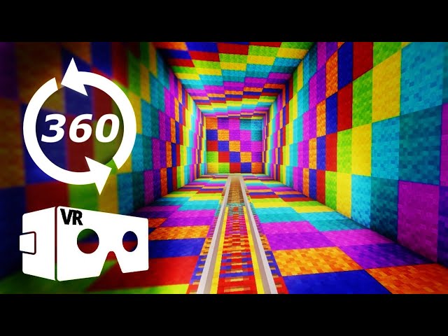 🍭 Roller Coaster in Minecraft 360 VR Video Optical Illusion Virtual Reality 3DVR360VIDEOS #360video