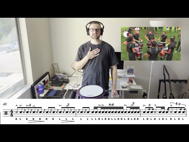 Santa Clara Vanguard 2014 Snare Break (Step-by-Step)