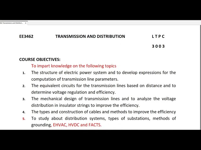 TRANSMISSION AND DISTRIBUTION #transmission #transmissionlines #distribution #eee #srmvec #vec