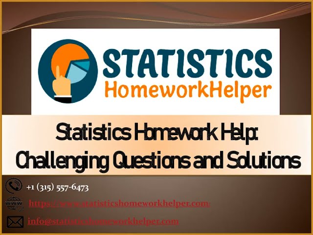 Statistics Homework Help