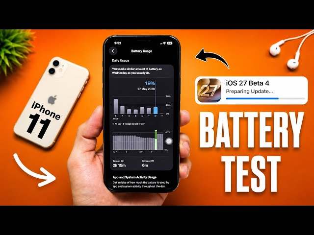 iOS 27 Beta 4 Battery Test on iPhone 11 – Better Than Beta 3? 🔋