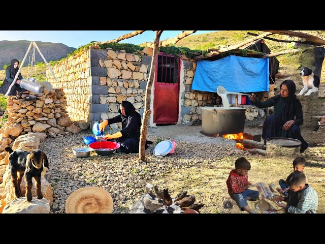 🔥Hard Life of Iranian Nomads:A Woman’s Dairy Making Journey in the Zagros Mountains Foggy 🗻🐐🌫2026