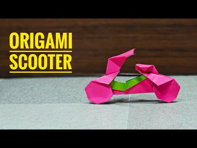 Origami Scooter | Origami toys | Origami tutorial | Paper craft