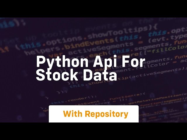 python api for stock data