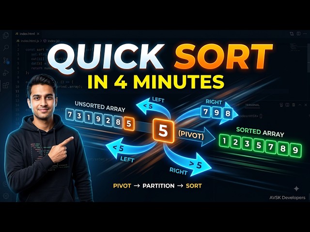 Quick Sort in Just 4 Minutes | Learn the Algorithm FAST