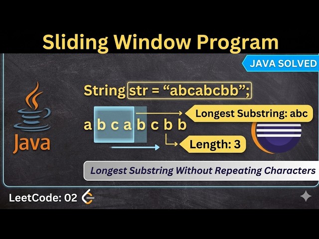 LeetCode Sliding Window Explained in Java | Longest Substring Without Duplicate Characters |EasyCode