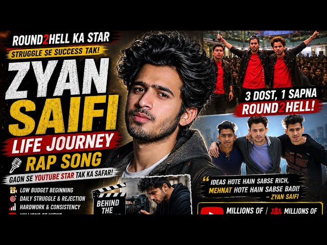 Zyan Saifi Life Journey in Rap | From Zero to Millions | @Round2hell YTBER MUJIC 