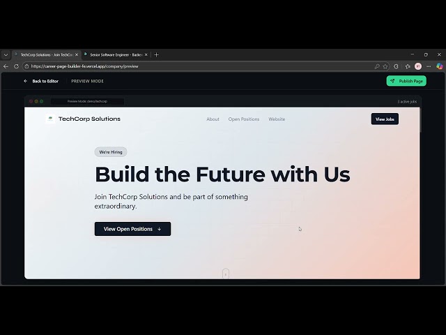Career Page Builder - Create Stunning Career Pages in Minutes!
