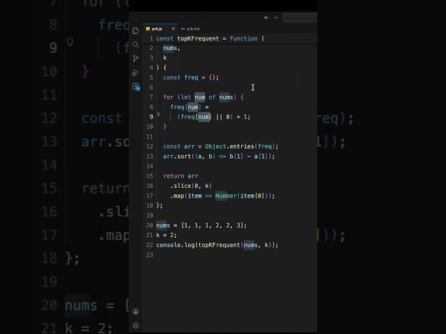 Top K Frequent Elements in JS | DSA Interview Question 🔥 