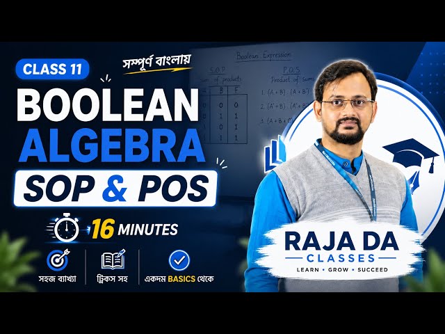 Class 11 Computer Applications: Master SOP and POS in 15 Minutes! | Boolean Algebra⁠