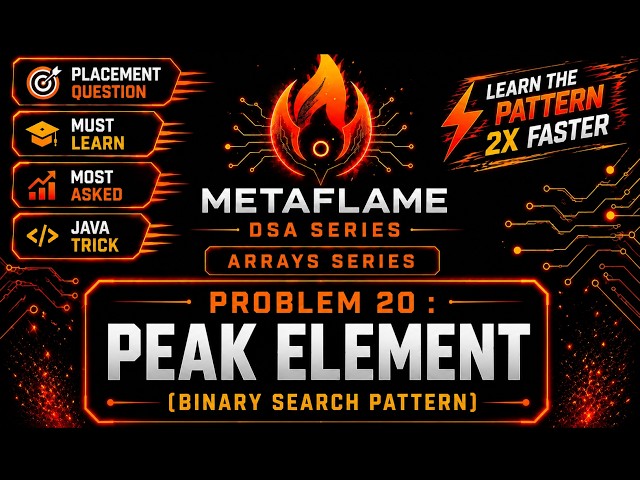 Peak Element 🔥 | Binary Search | Java DSA in Tamil