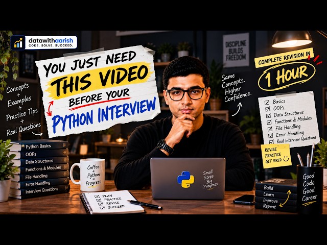 Python Interview में फाड़ दो 🔥 | Last-Minute Revision (35+ Real Questions Inside)