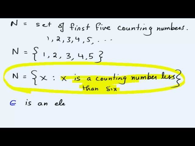 Sets and Set Notation