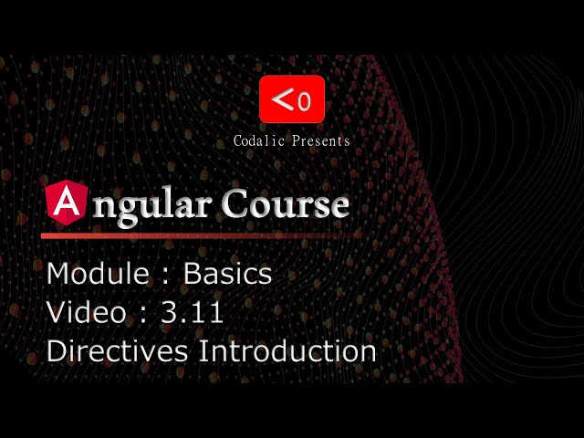 Angular Course | Video 3.11 | Directives Introduction