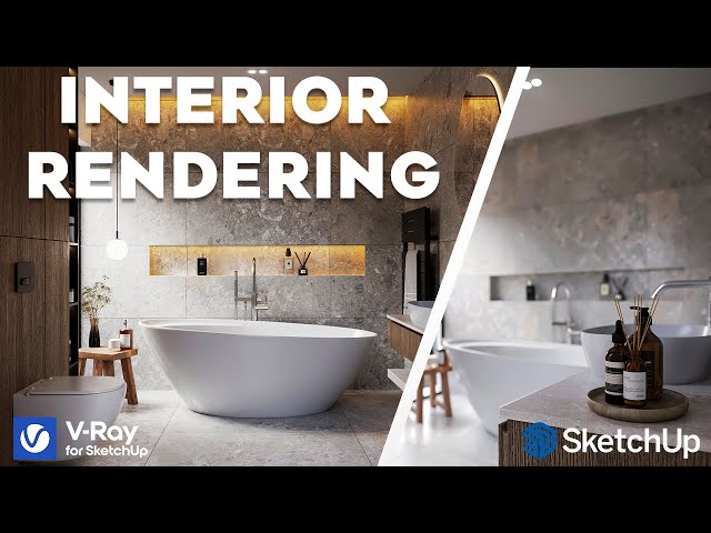 Create Interior Visualization in V-Ray for SketchUp | Bathroom Rendering Tutorial. From Zero to Hero