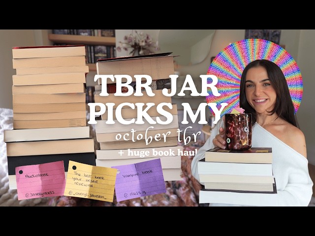 BIG book haul + picking my OCTOBER TBR using my tbr jar 👻📖🫙🌟
