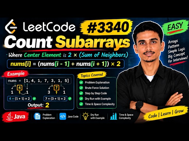 LeetCode 3392: Count Subarrays of Length Three With a Condition | Java Solution