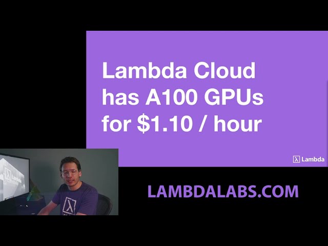 A100s for $1.10 / hour. Lambda GPU Cloud has the best GPU prices in the world.