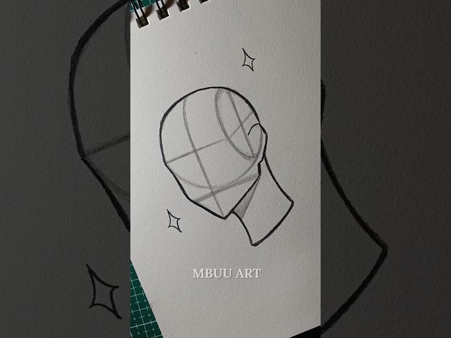 Drawing easy head tutorial✏️ #drawing #tutorial #howtodraw #sketch #art #shorts