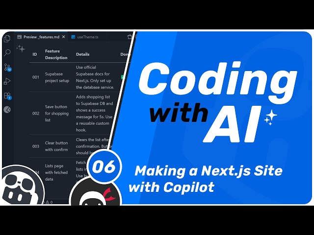 Coding with AI #6 - Making a Next.js Site with Copilot