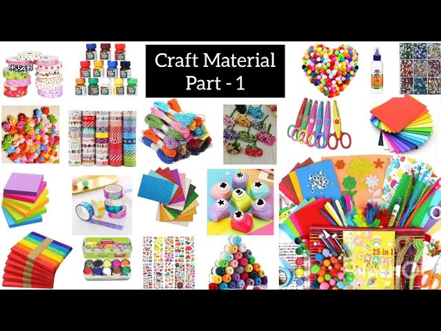 Craft Material List with names/ craft materials /craft materials list/ craft stationery item /diy