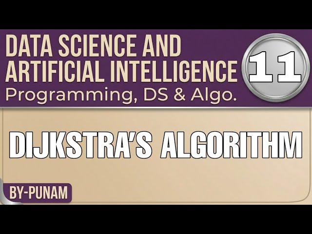 Dijkstra’s algorithm |ONE SHOT VIDEO |All Competitive exams |Solved examples |Statistics by Punam |