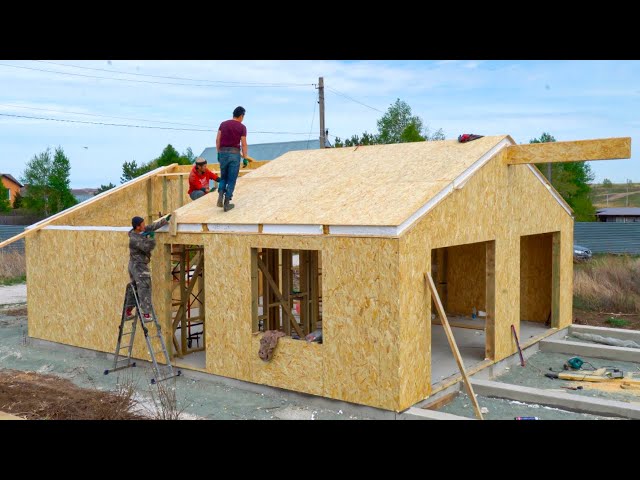 Casa barata en 5 días. Proceso de construcción completo