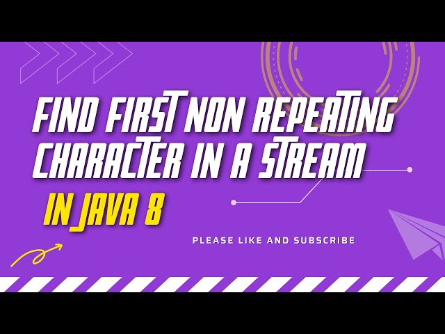 find first non repeating character in a stream | java 8  programming interview question| Leetcode