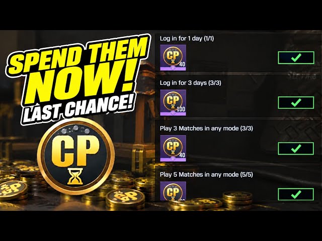 Spend Your Time Limited COD Points NOW Before it's too late!