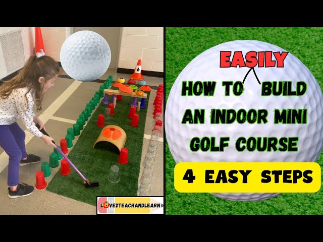 How to DIY Your Own Indoor Mini Golf Course for PE Class #pegames #physicaleducation #minigolf