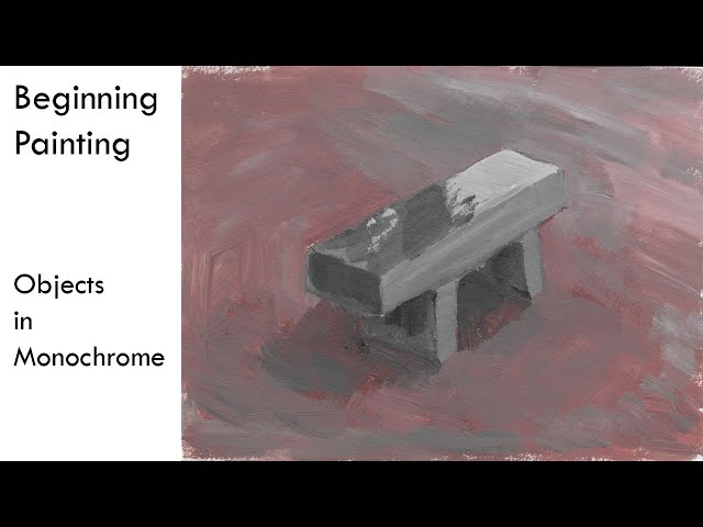Beginning Painting: Bench in Monochrome