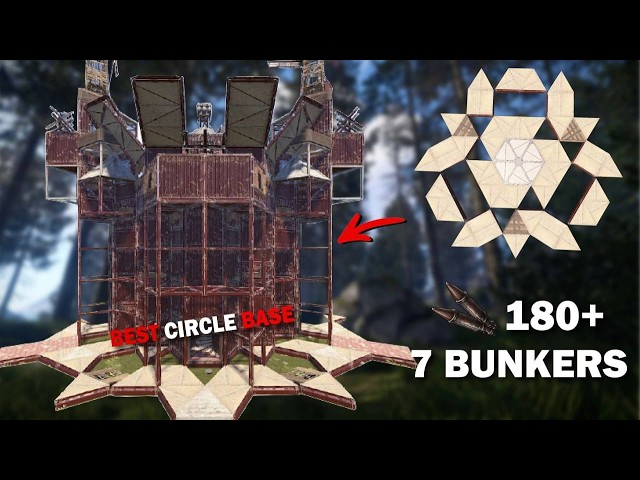 BEST CIRCLE BASE for 180 ROCKETS with 7 BUNKERS - 3-4 WALLS to OC - SHIELD WALL - RUST BASE DESIGNS