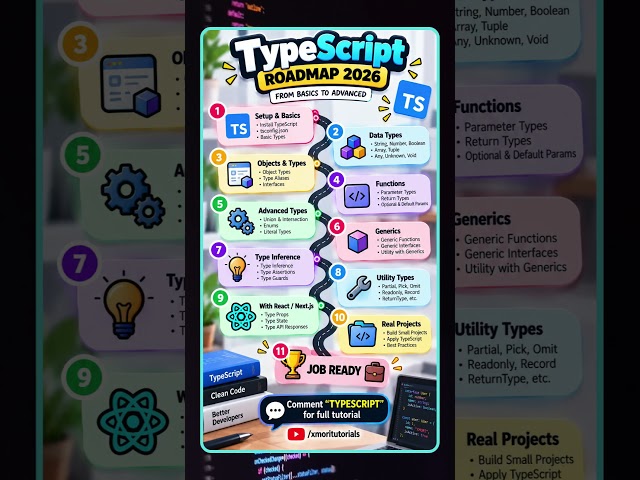 TypeScript Roadmap 2026 🚀 | Beginner to Job Ready #shorts #job #typescript #coding