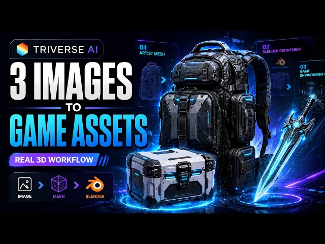 I Turned 3 Images Into Game Assets Using AI | Triverse Artist Mesh