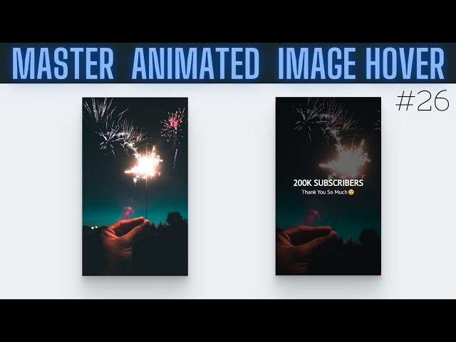 CSS3 Responsive Animated Image Hover Zoom & Text Effect | CSS Master Series in Hindi #26