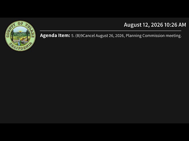 Planning Commission Meeting - 08/12/2026