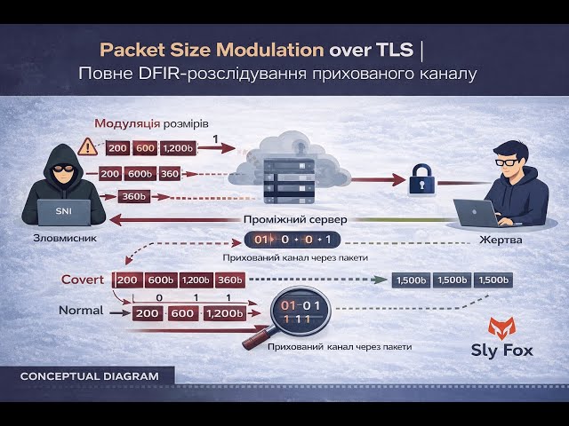 Packet Size Modulation over TLS | Повне DFIR-розслідування прихованого каналу