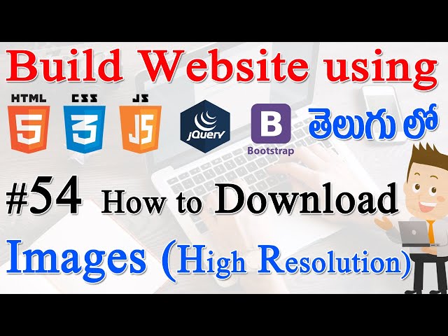 #54 How to Build Website using Html, CSS, JS, jQuery, Bootstrap - How to Download HD, 4K Images