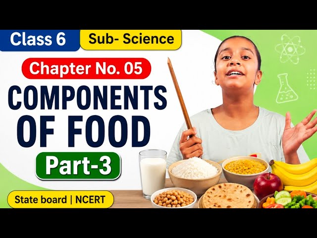 Class 6 | Science | Chapter 5 | Components of Food | State Board | NCERT, Part 3 | By Disha Rathod