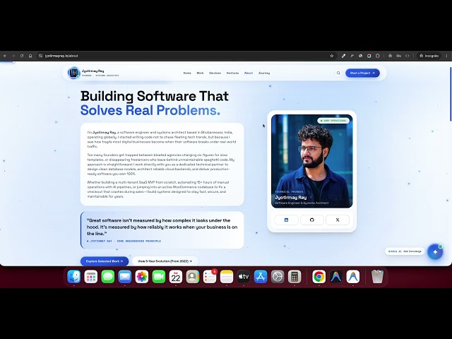 High-Performance Founder Portfolio & Lead Generation Platform