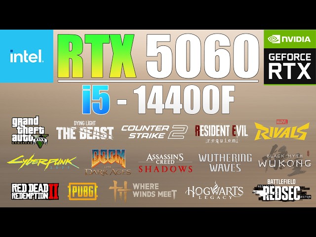 RTX 5060 | i5-14400F | New 17 Games Tested | 1080p