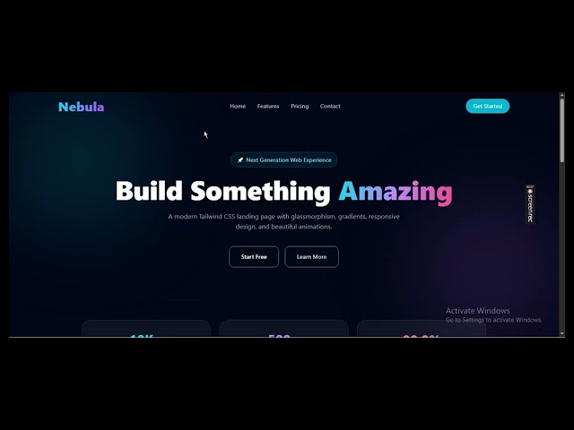 made a project with tailwind css