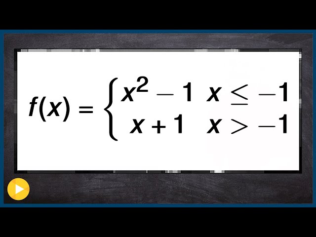 Determine if a piecewise function is continuous or discontinuous