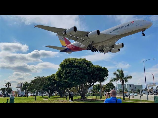 2 hours Los Angeles LAX Airport 🇺🇸 Plane Spotting !  RUSH HOUR / Close up, Heavy landing/Take off