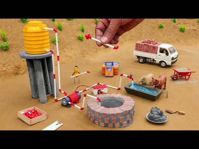 diy mini Bricks Tap Construction with Water Supply | diy science project @TechCreatorsOfficial