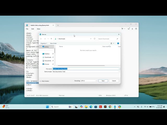 fadeIn Links using jQuery