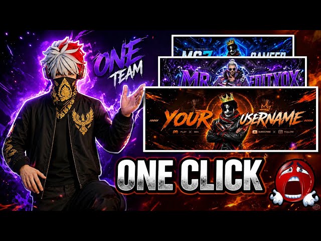 Free Fire Gaming Banner Tutorial 2026 🔥 | Make a Pro YouTube Banner on Mobile#BannerTutorial
